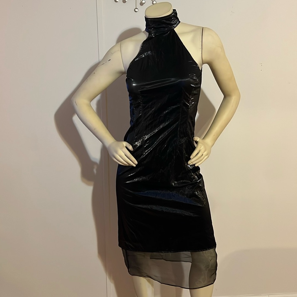 NWT asos Metallic Knit Halter Midi Dress